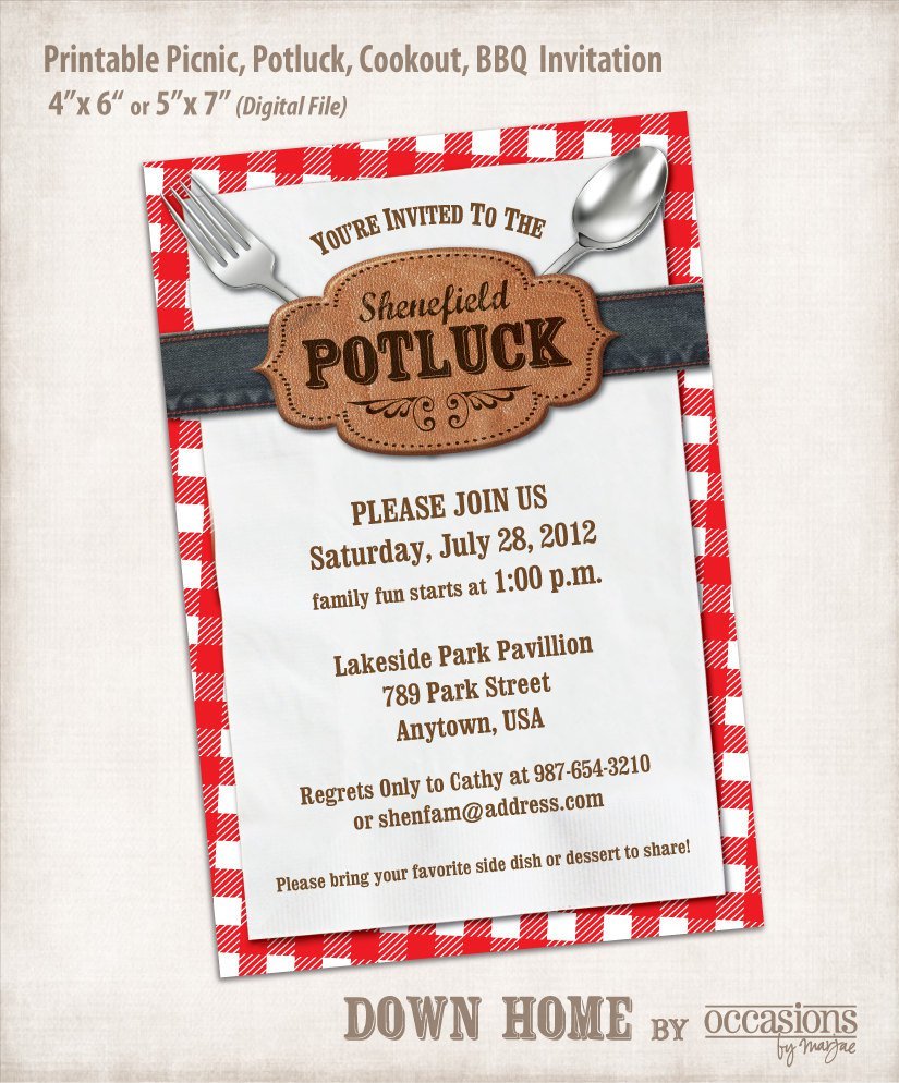 Office Picnic Invitation Wording