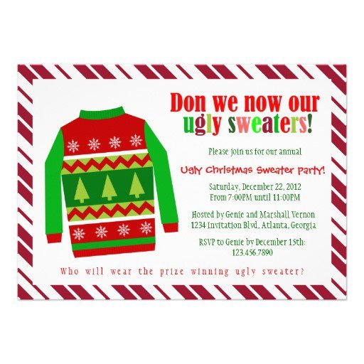 Office Ugly Sweater Party Invitation
