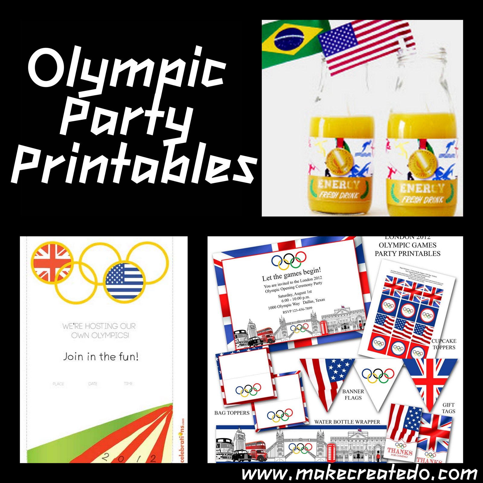 Olympic Party Invitations Printable