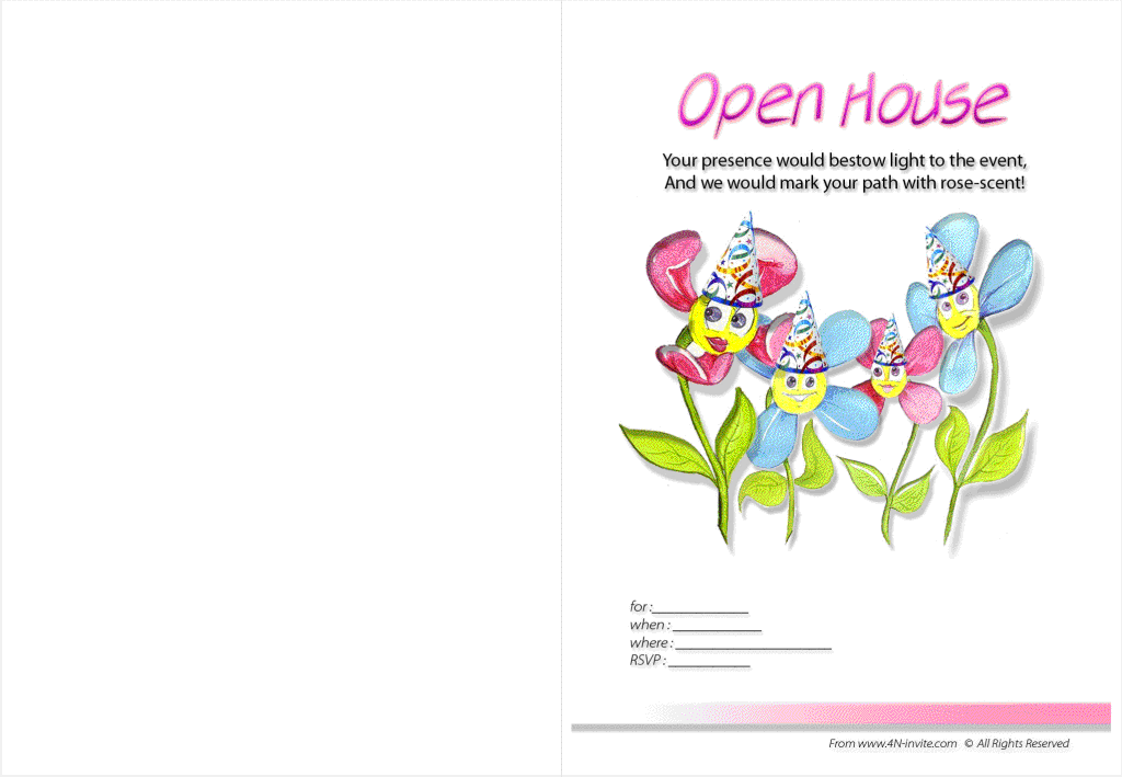 Open House Invitation Printable