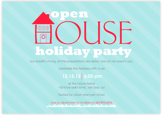 Open House Party Invitation Wording