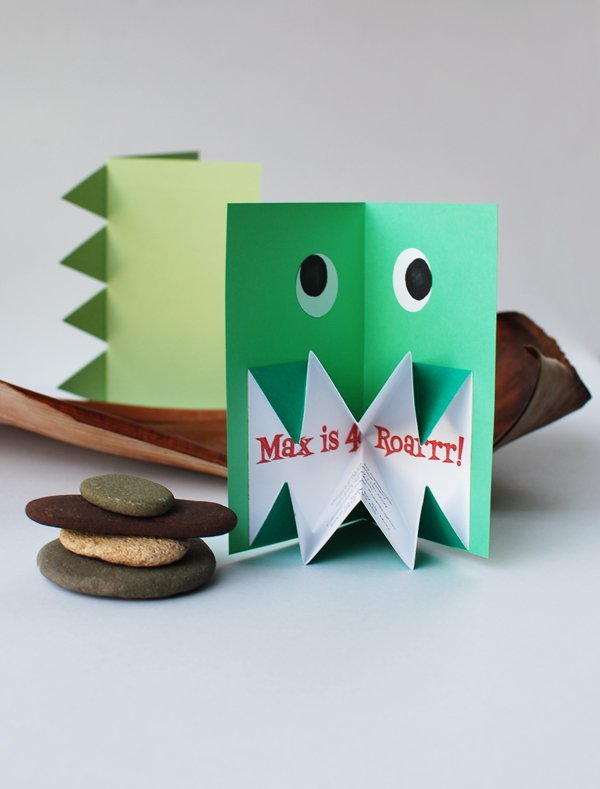 Origami Dinosaur Invitation