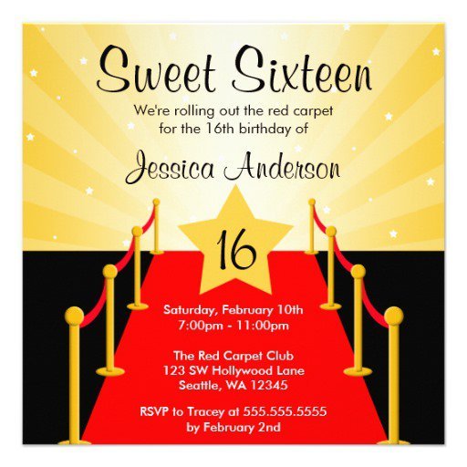 Oscar Birthday Party Invitations