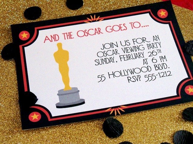 Oscar Party Invitations Templates