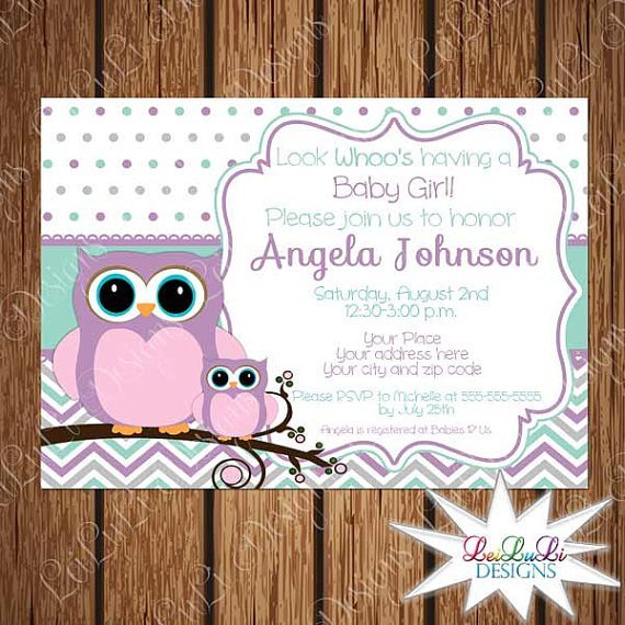 Owl Baby Shower Invitations Walmart