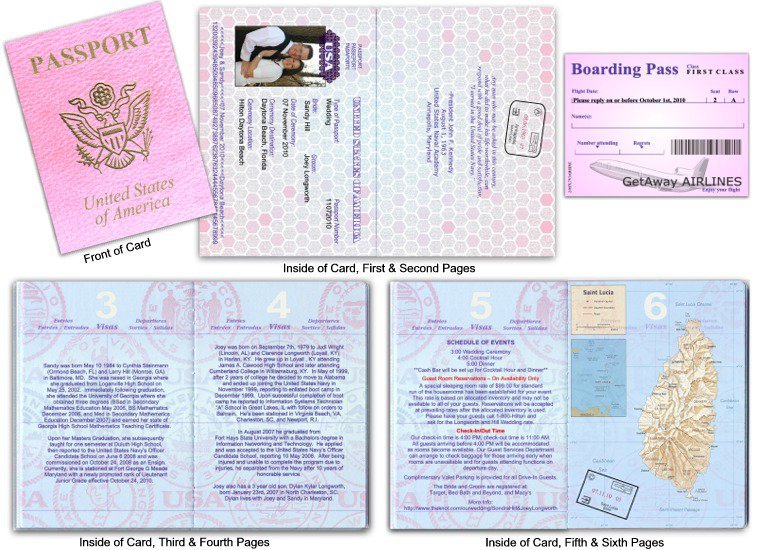 Passport Wedding Invitations