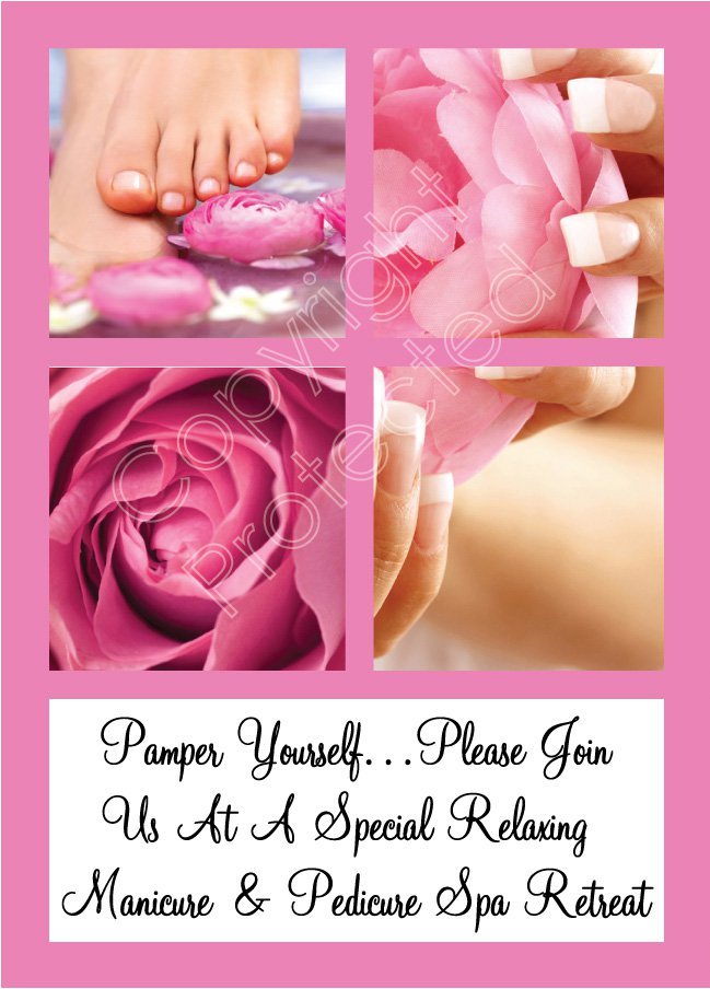 Pedicure Party Invitation Templates