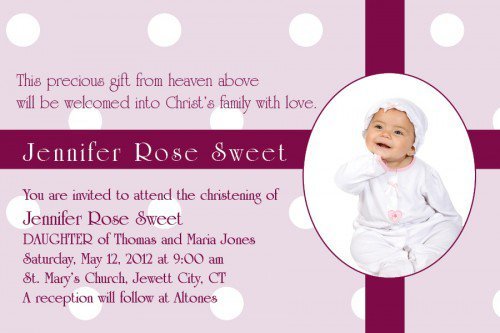 Personalized Baptism Invitations Canada