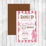 Cowgirl Birthday Personalized Invitations