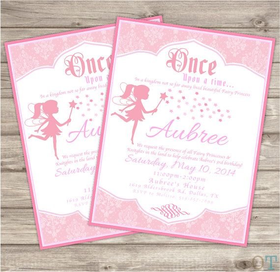 Personalized Princess Birthday Party Invitations