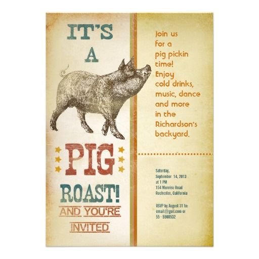 Pig Roast Invitations