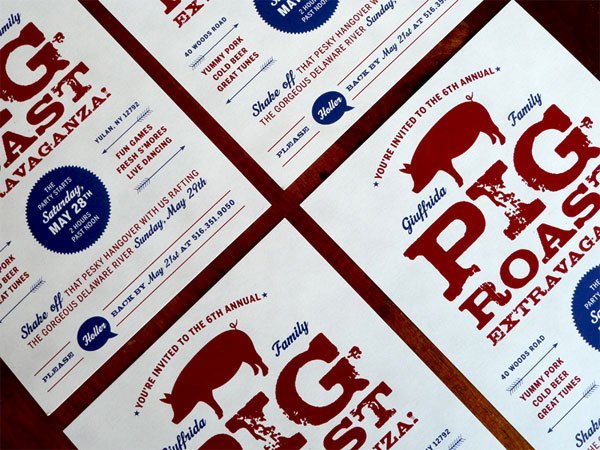 Pig Roast Invitations Postcard