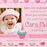 Pink Polka Dot First Birthday Invitations