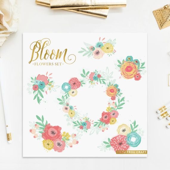 Pink And Green Wedding Invitations