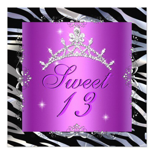 Pink And Zebra Birthday Invitations
