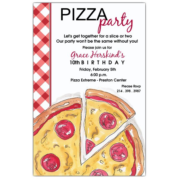 Pizza Luncheon Invitation