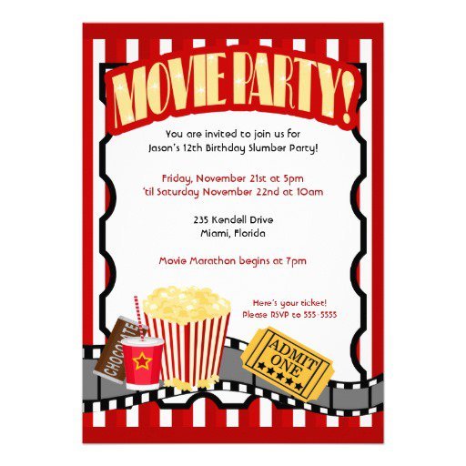 Pizza Party Birthday Invitations Template