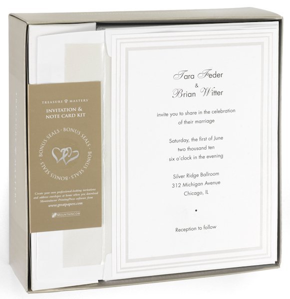 Plain White Invitation Kit