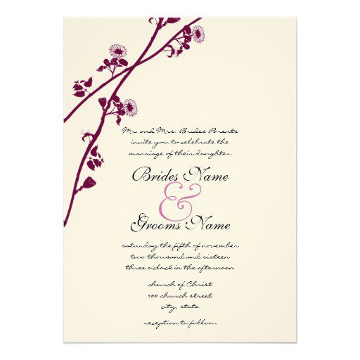 Plum Wedding Invitations