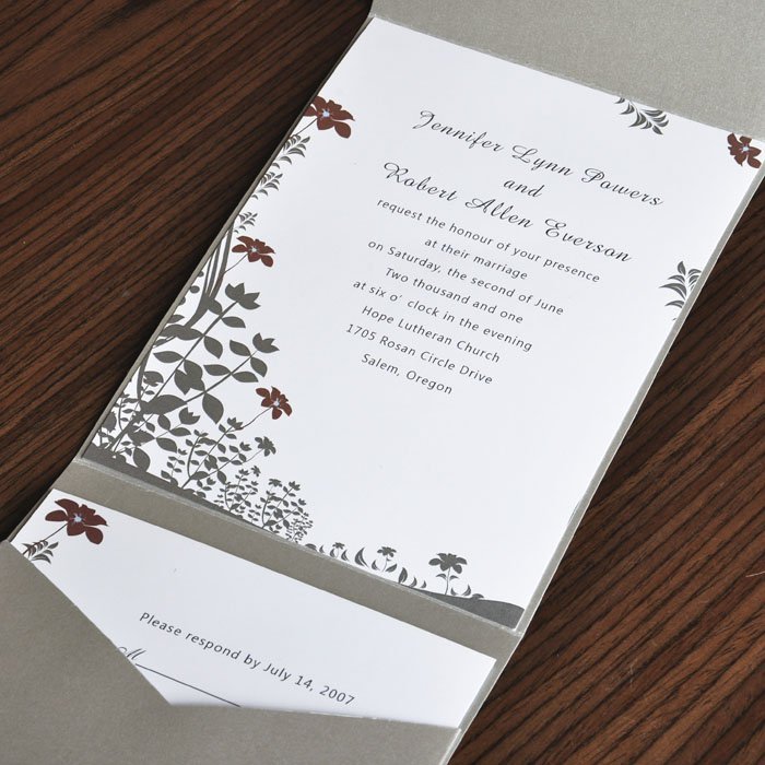 Pocketfold Wedding Invitations Cheap