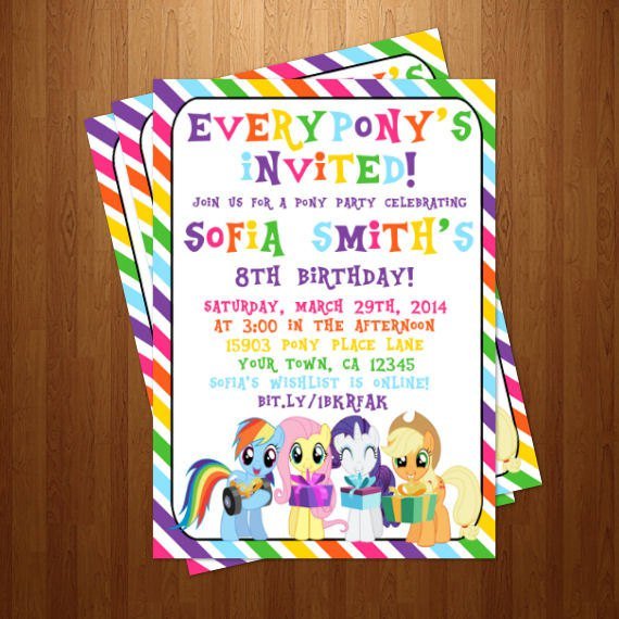Pony Party Invitations