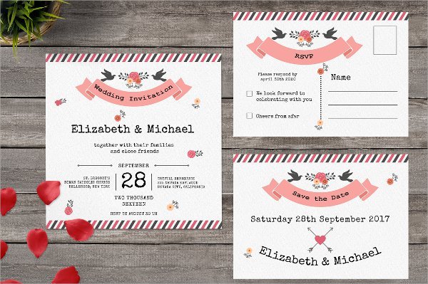 Postcard Wedding Invitations