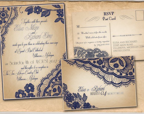 Postcard Wedding Invitations Template