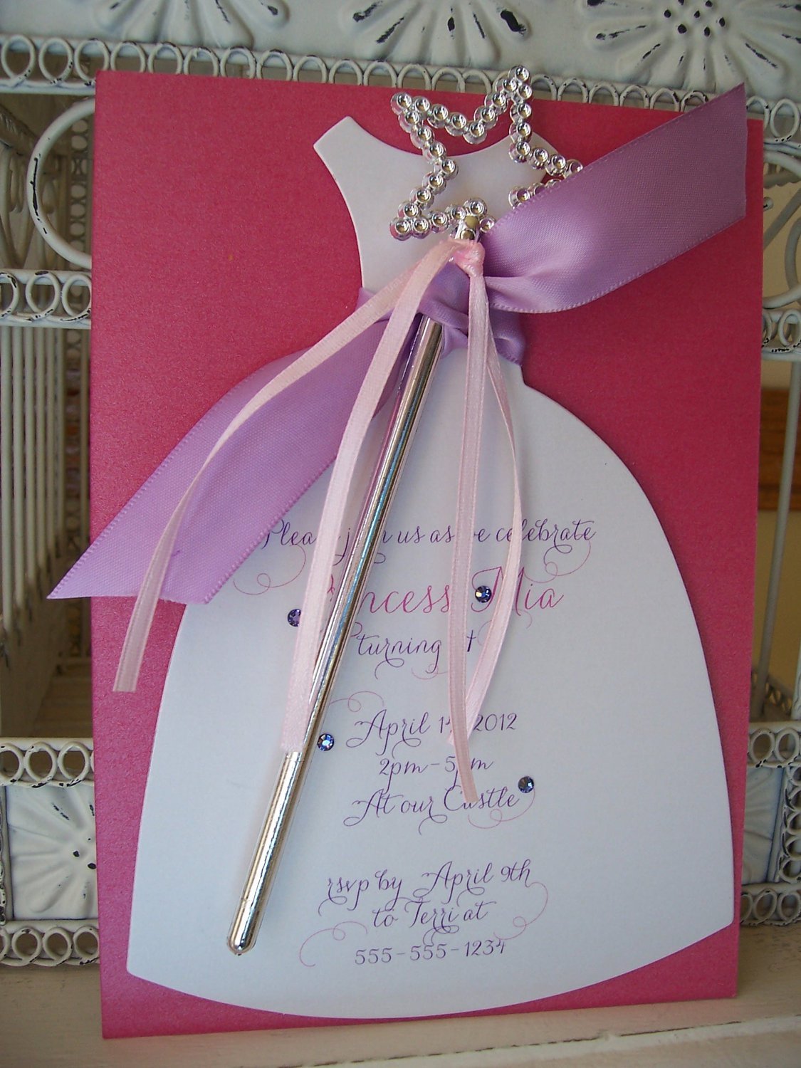 Princess Dress Shaped Invitations