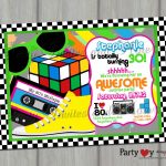 80s Birthday Invitations Printable