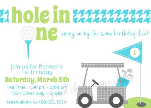 Printable Golf Birthday Invitations