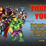 Avengers Printable Birthday Invitations