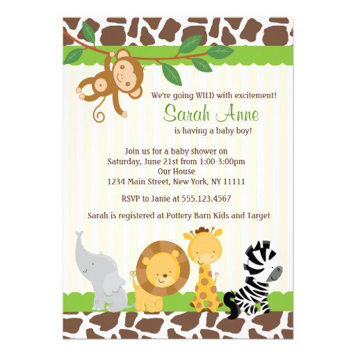 Printable Monkey Baby Shower Invitations Templates