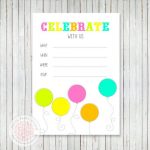 Neon Birthday Invitations Printable