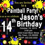 Printable Paintball Birthday Invitations