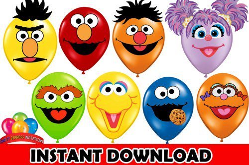 Printable Sesame Street Birthday Party Invitations