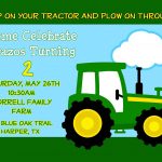 Printable Tractor Invitations