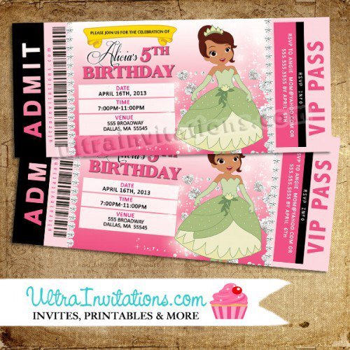 Printables For A Princess And The Frog Baby Shower Invitation