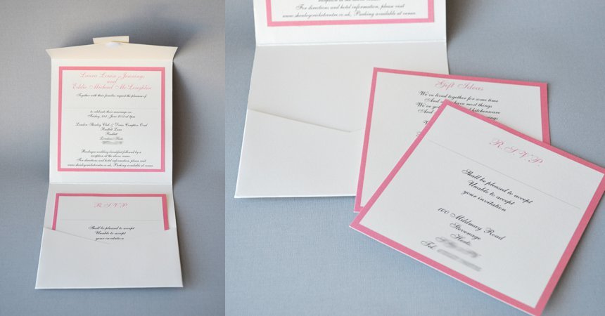 Printed Pocket Wedding Invitations