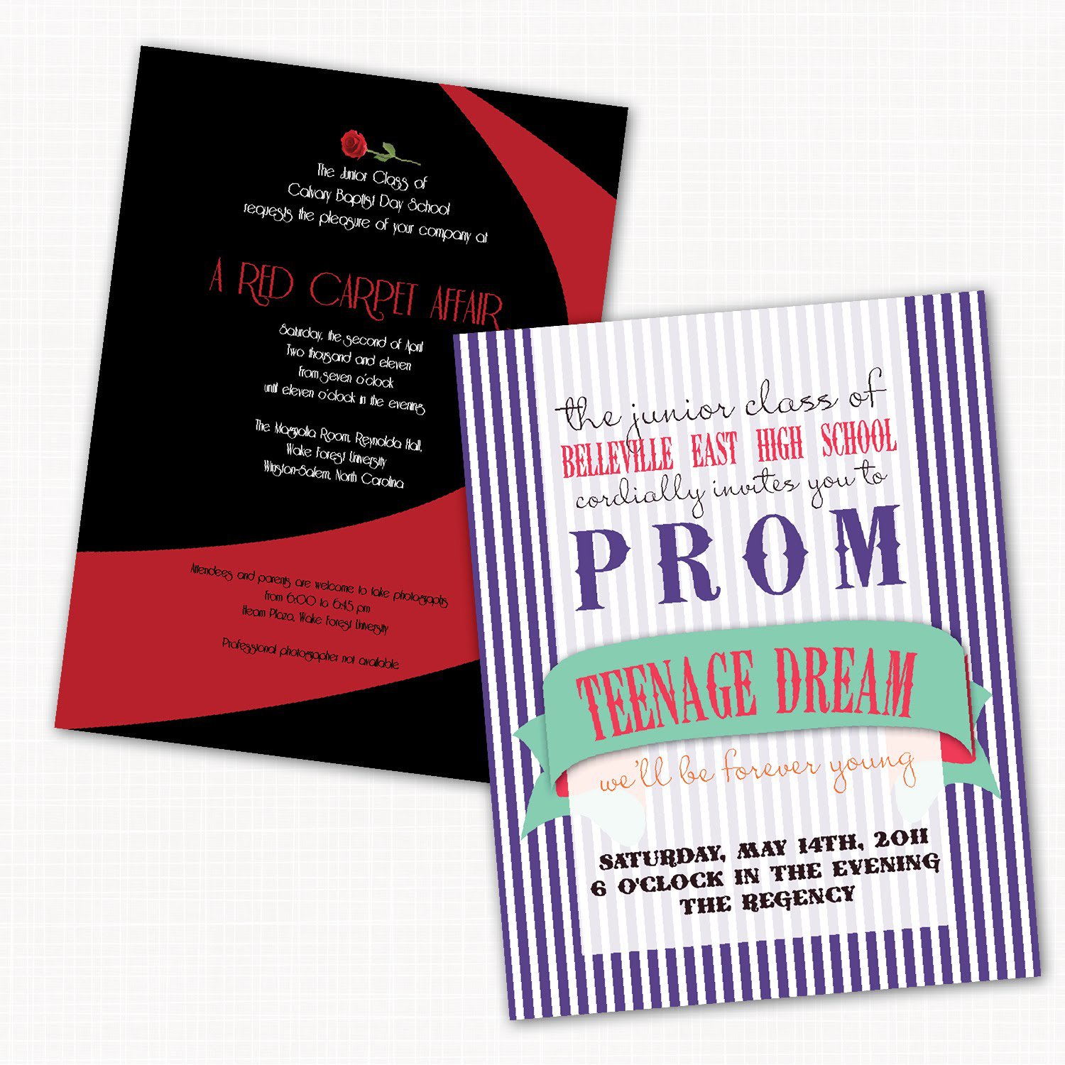 Prom Invitations Blank