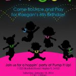 Pump It Up Invitation Wording