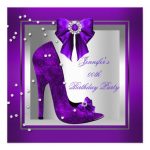 60th Birthday Silver Invitations