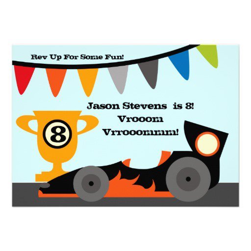 Race Car Birthday Invitations Free