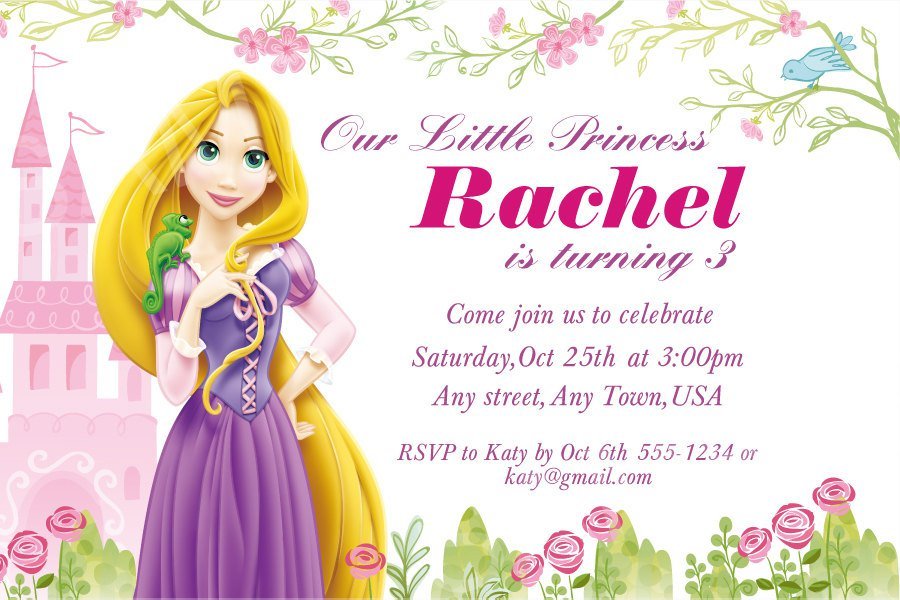 Rapunzel Party Invitation Printable Templates