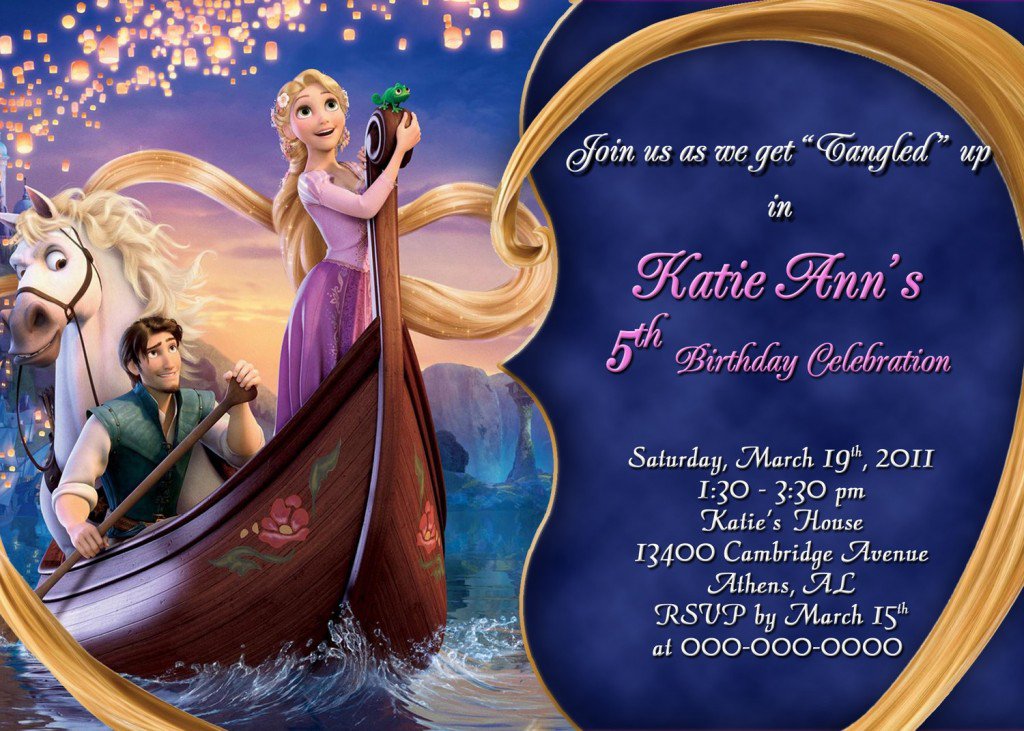 Rapunzel Party Invitation Printable Templates