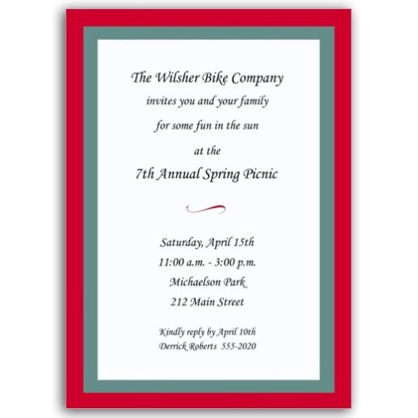 Red And Aqua Wedding Invitations