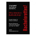 Red Bachelorette Invitations
