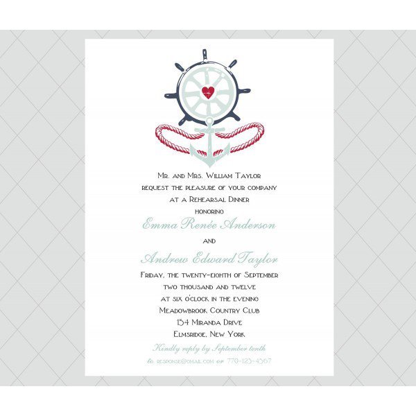 Rehearsal And Rehearsal Dinner Invitations