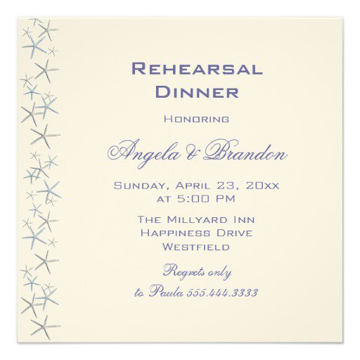 Rehearsal Dinner Invitation Paper