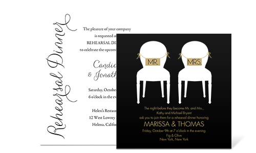 Rehearsal Dinner Invitations Sample Wording