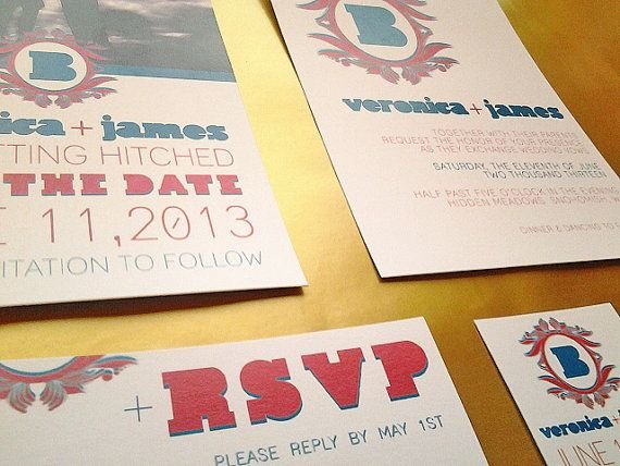 Retro Beach Wedding Invitations